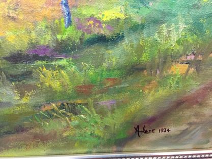 Vintage Painting, Landscape, Original Artwork, Signed by Artist, Arlene Wise, Maryland Artist, “A View of Holland” - Image 8