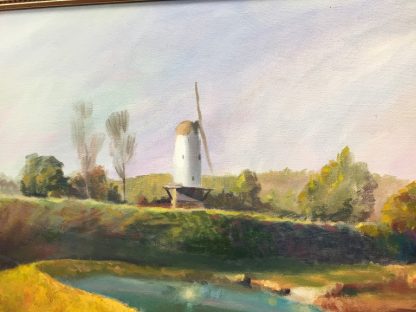 Vintage Painting, Landscape, Original Artwork, Signed by Artist, Arlene Wise, Maryland Artist, “A View of Holland” - Image 7