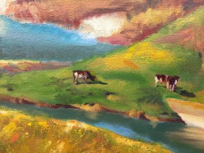 Vintage Painting, Landscape, Original Artwork, Signed by Artist, Arlene Wise, Maryland Artist, “A View of Holland” - Image 5