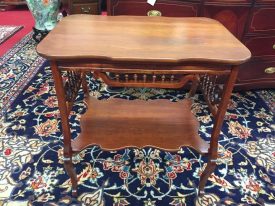 Victorian Spindle Table with Shelf