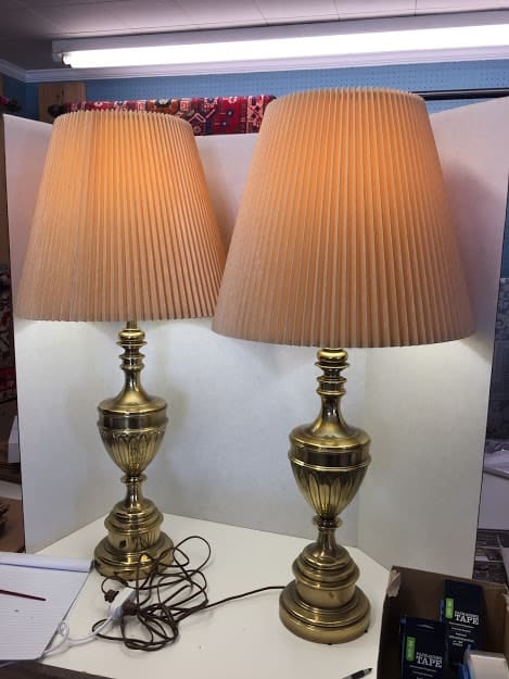 What is a Pair of Brass Lamps by Stiffel Worth? Price? Value?