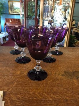 Amethyst Purple Stemware Set