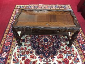 Jacobean Coffee Table with Glass Tray