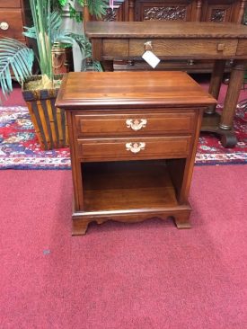 King Cherry Two Drawer Nightstand