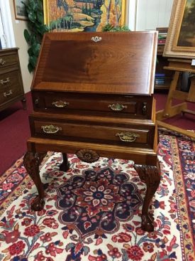 Mahogany Ball and Claw Foot Secretary Desk