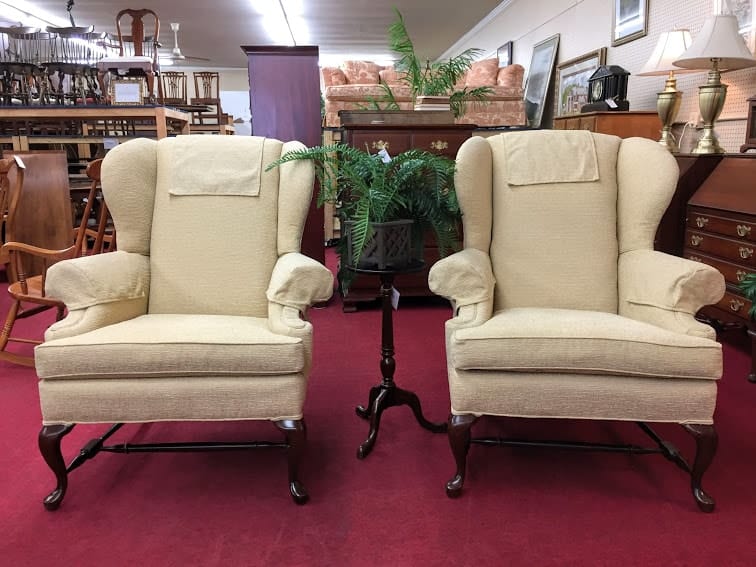 Wheat Colored Wing Back Chairs ($285 Each)
