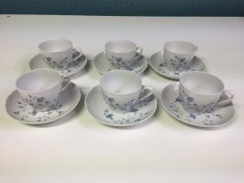 Bavarian Blue and White Cup and Saucer Set