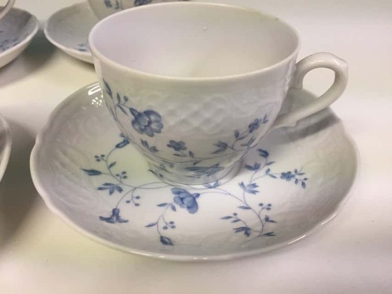 Bavarian Blue and White Cup and Saucer Set