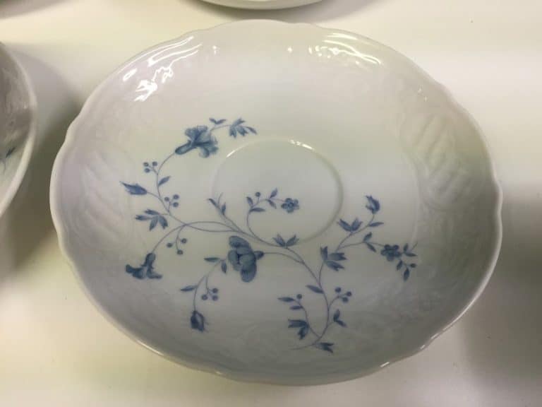 Bavarian Blue and White Cup and Saucer Set - Image 3