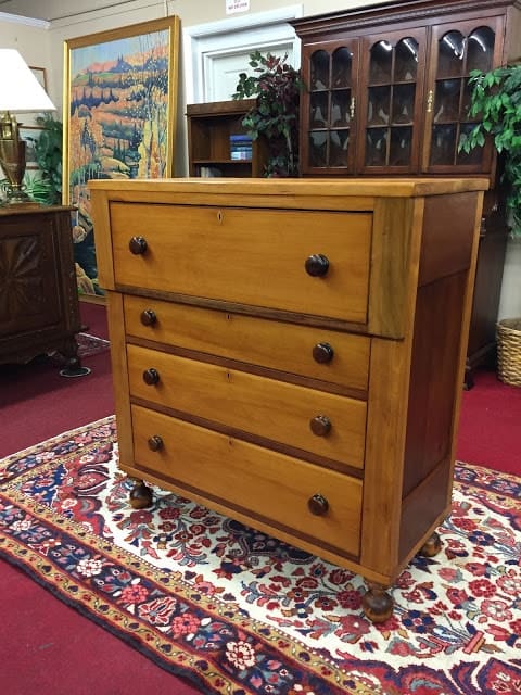 Antique Cherry Empire Chest with Mahogany Knobs