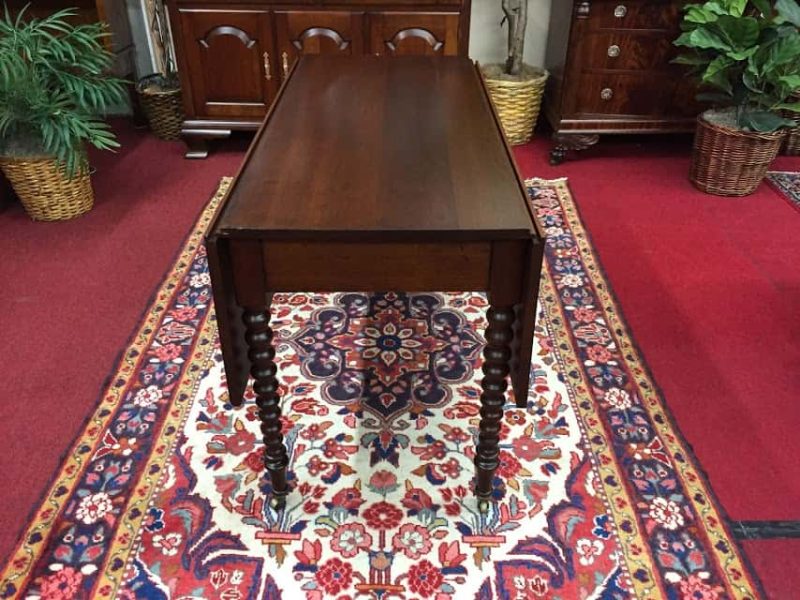 Antique Drop Leaf Table with Spindle Legs