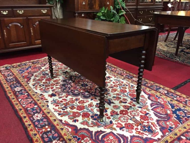 Antique Drop Leaf Table with Spindle Legs