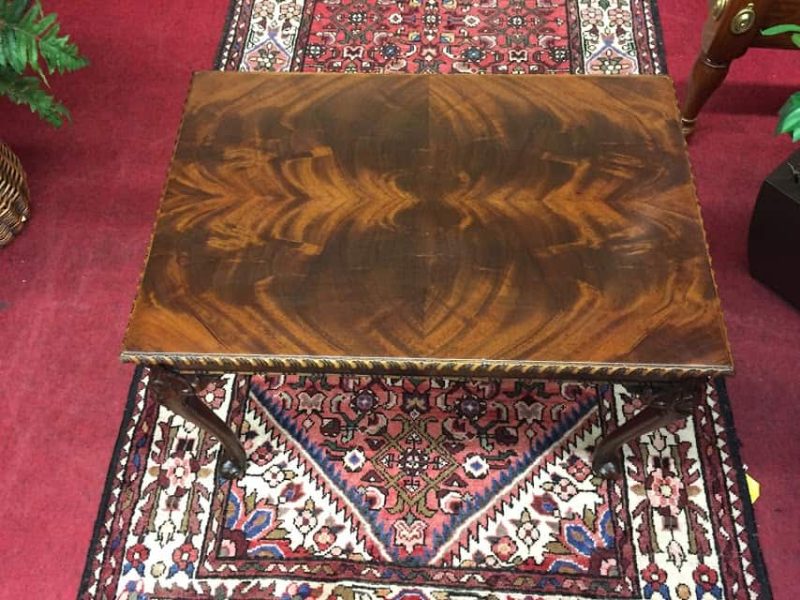 Mahogany Ball and Claw Foot Coffee Table