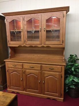 Amish Made Oak China Cabinet