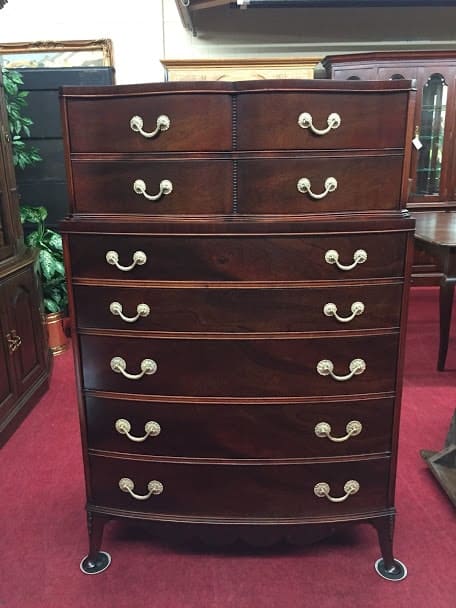 Vintage Mahogany Serpentine Chest of Drawers