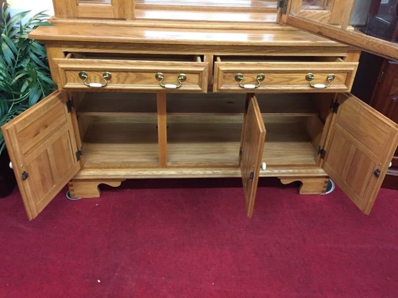 Keller Oak Hutch Cabinet