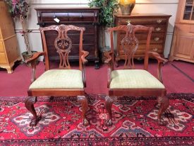 Baker Mahogany Chippendale Style Chairs (Pair)