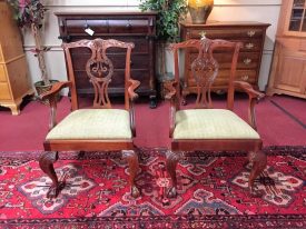 Baker Mahogany Chippendale Style Chairs (pair)