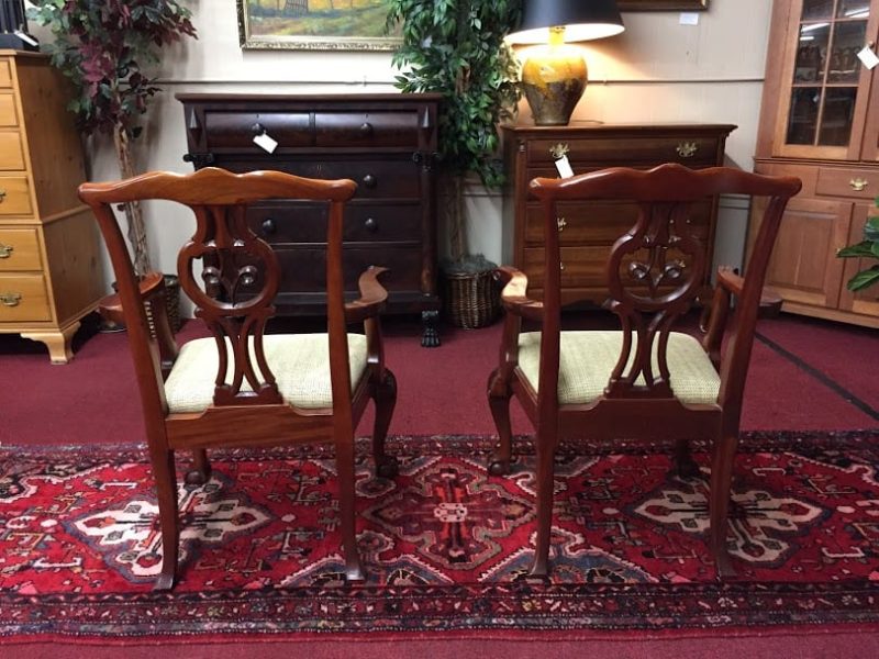 Baker Mahogany Chippendale Style Chairs (pair)