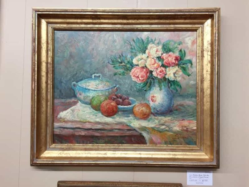 Oil on Canvas of Fruit and Flower Still Life