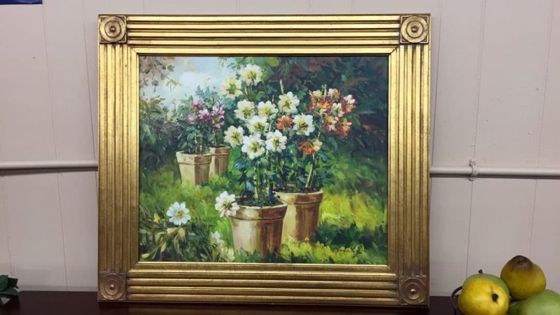 Oil on Canvas of Garden Planters