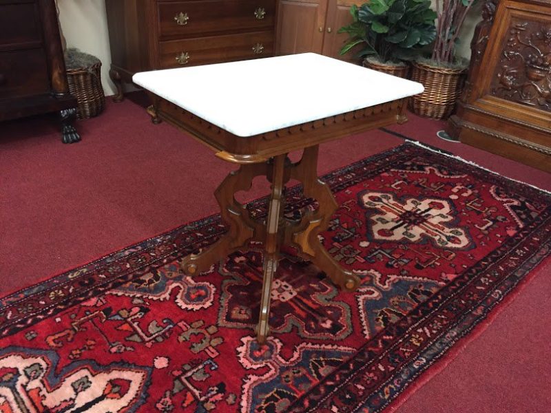 Antique Marble Top Victorian Table