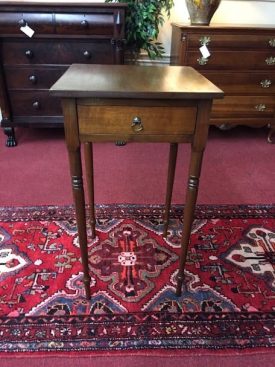 Tall Antique One Drawer Stand