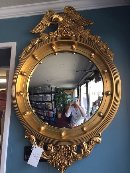 Federal Style Convex Mirror with Eagle
