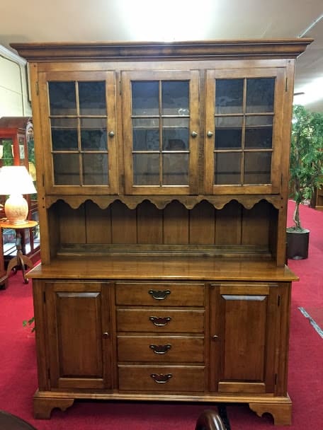 Ethan Allen Country Hutch Cabinet