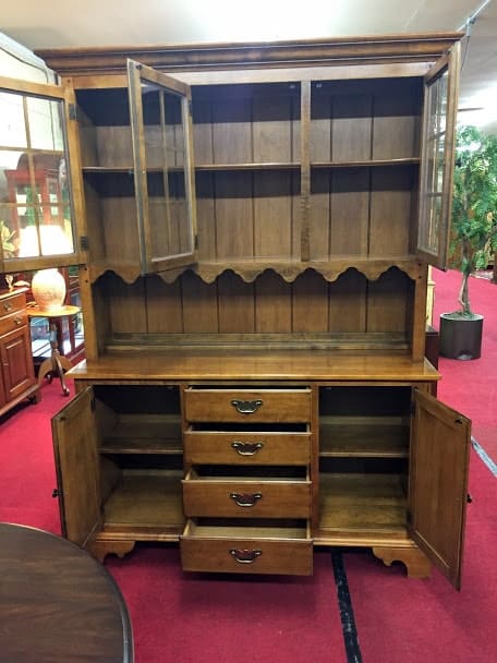 Ethan Allen Country Hutch Cabinet