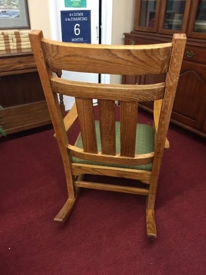 Oak Mission Style Rocking Chair - Image 6
