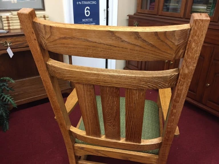 Oak Mission Style Rocking Chair - Image 7
