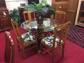 Glass Table and Four Chairs