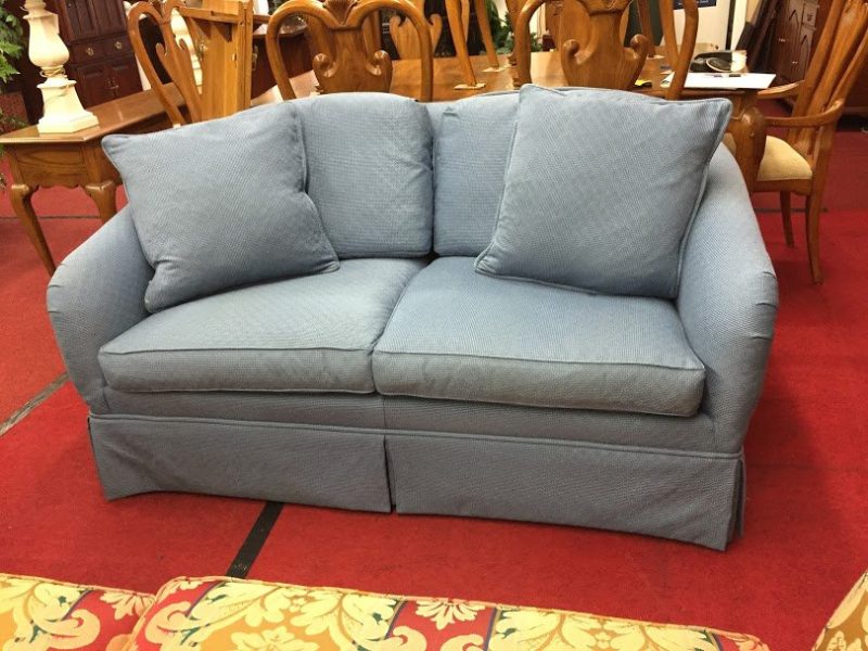 Hickory Chair Blue Loveseat