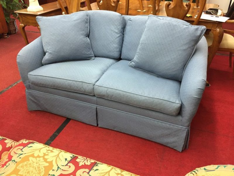 Hickory Chair Blue Loveseat