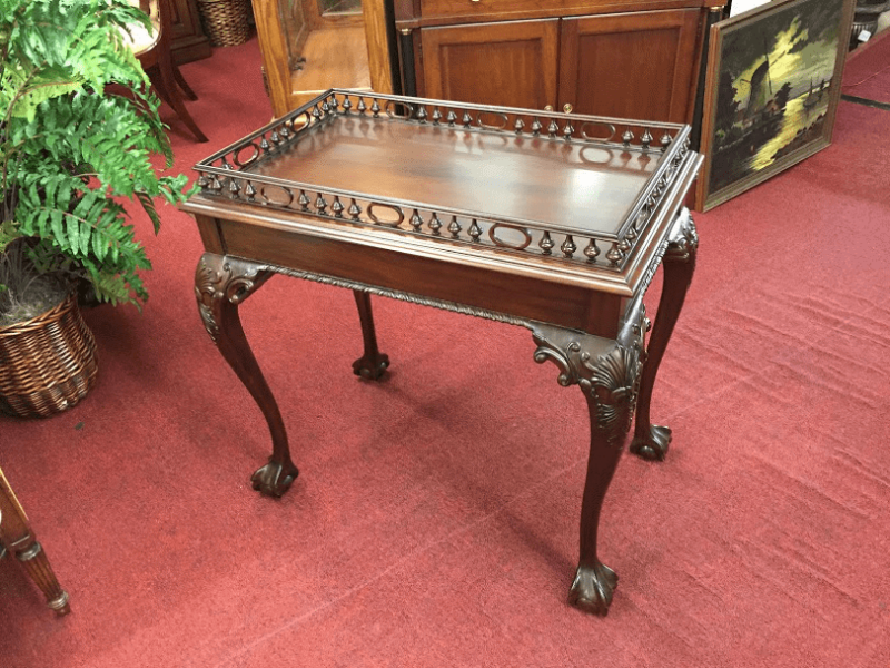 Carved Claw Foot Accent Table