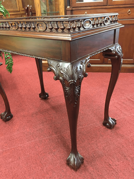 Carved Claw Foot Accent Table