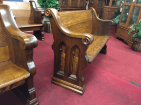 Antique Walnut and Ash Church Pew - 5 Ft 2"