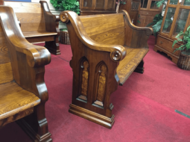 Antique Walnut and Ash Church Pew - 5 ft 2"