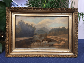 Antique Pastoral Painting - Framed