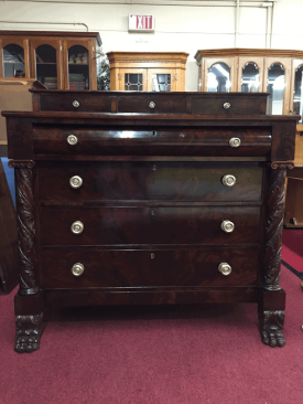 Antique Hairy Paw Empire Chest