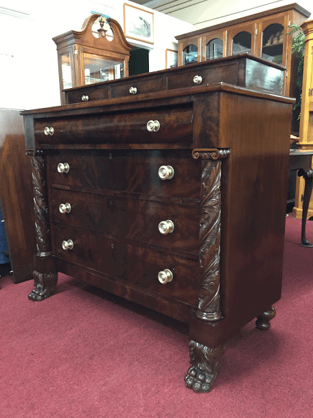 Antique Hairy Paw Empire Chest