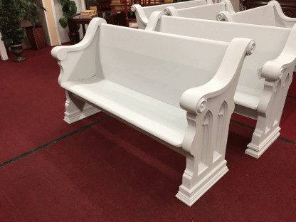 Antique Church Pews - Painted - Image 3