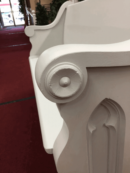 Antique Church Pews - Painted - Image 2