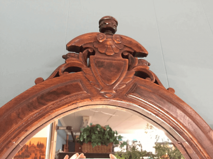 Walnut Victorian Oval Mirror - Image 3