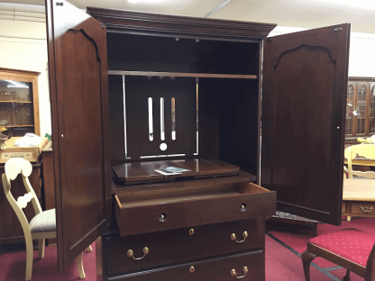 Vintage Harden Furniture, Solid Cherry Wood, Media Armoire - Image 3