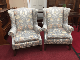 Upholstered Wing Back Chairs