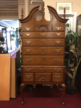 Cherry Chippendale Highboy (Attributed to Councill Craftsmen)