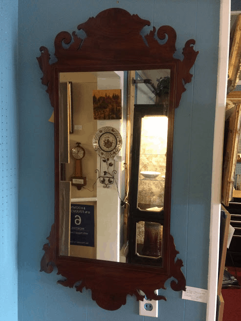 Mahogany Inlaid Chippendale Mirror