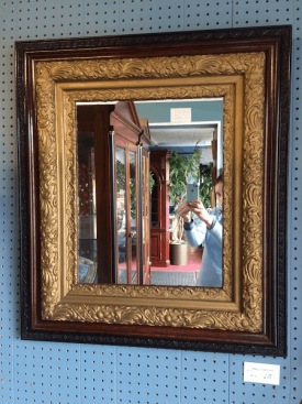 Antique Gilded and Wood Mirror